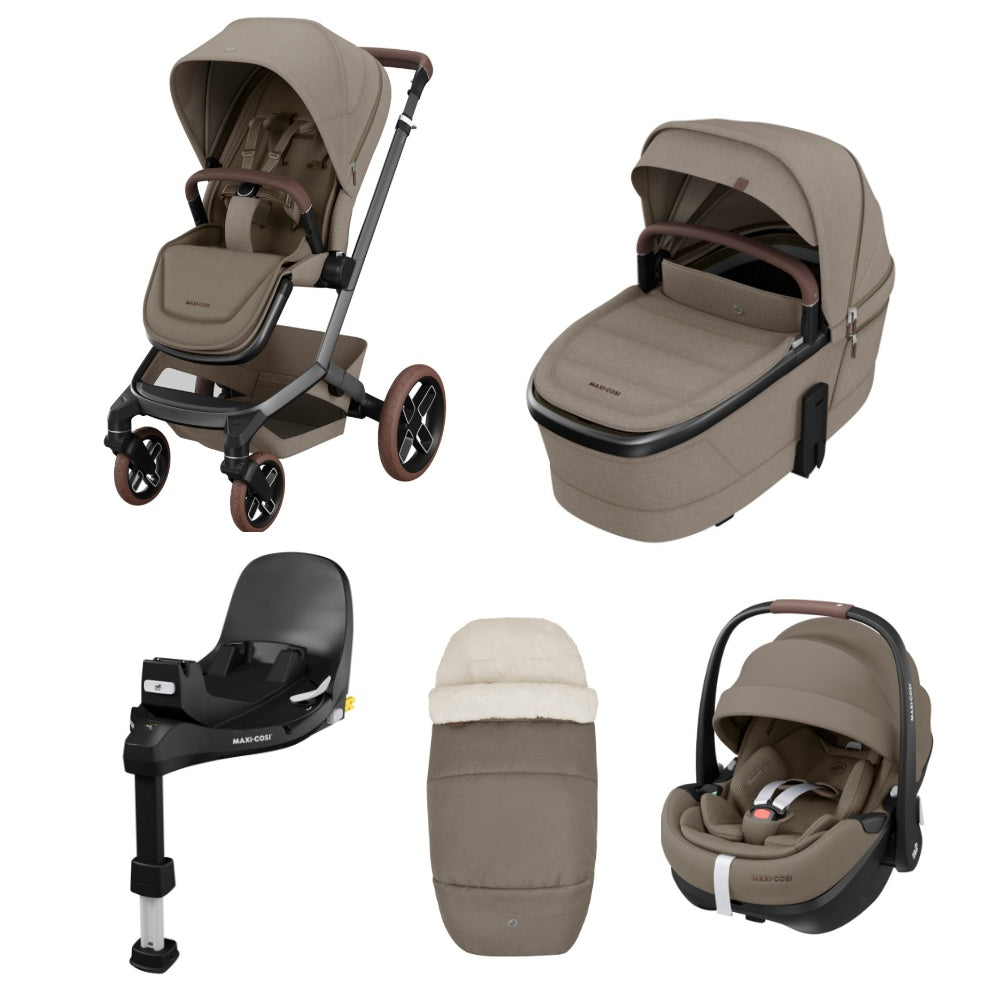 Maxi-Cosi FAME Kinderwagen+Babyschale+Isofixstation+Fußsack Bundle – BABY  WIRTH