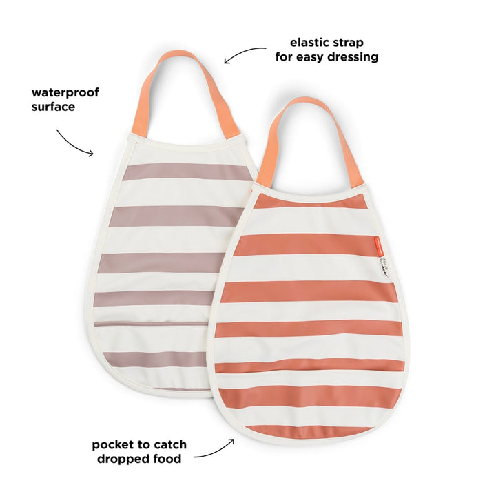 Done by Deer Pull-over Lätzchen 2er-Pack Stripes
