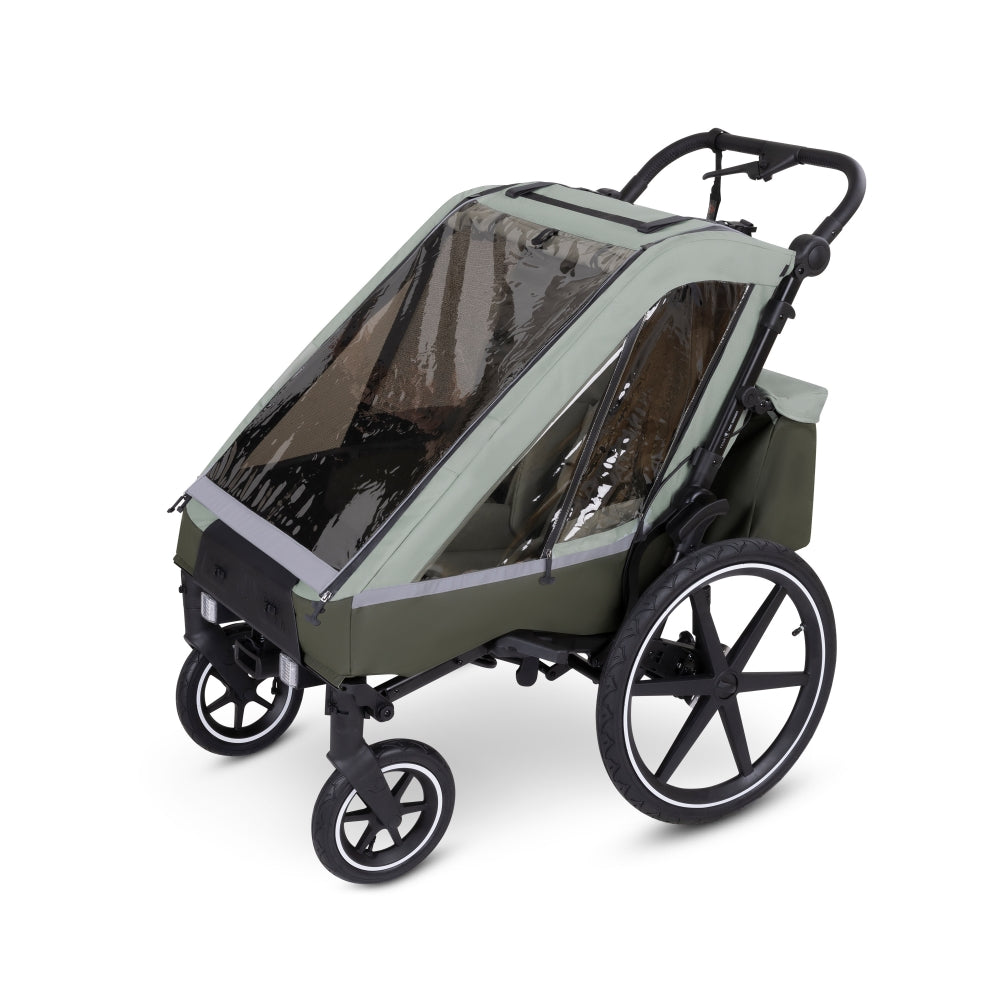 ABC Design Fahrradanhänger TOUR 2 Olive Newborn Bundle Set