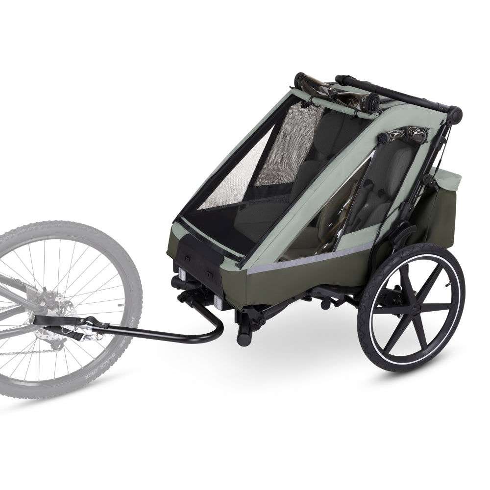 ABC Design Fahrradanhänger TOUR 2 Olive Newborn Bundle Set