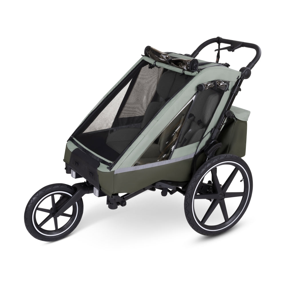 ABC Design Fahrradanhänger TOUR 2 Olive Newborn Bundle Set