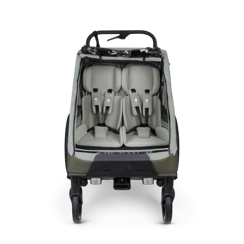 ABC Design Fahrradanhänger TOUR 2 Olive Newborn Bundle Set