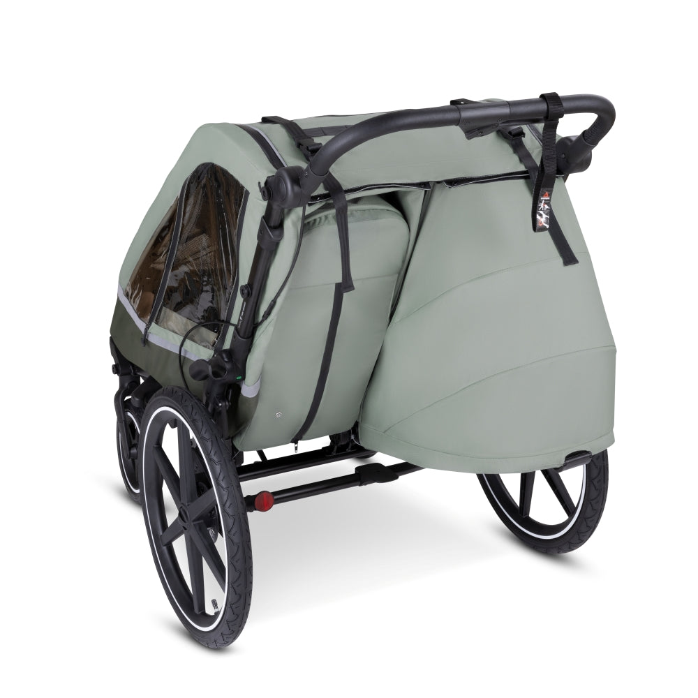 ABC Design Fahrradanhänger TOUR 2 Olive Newborn Bundle Set