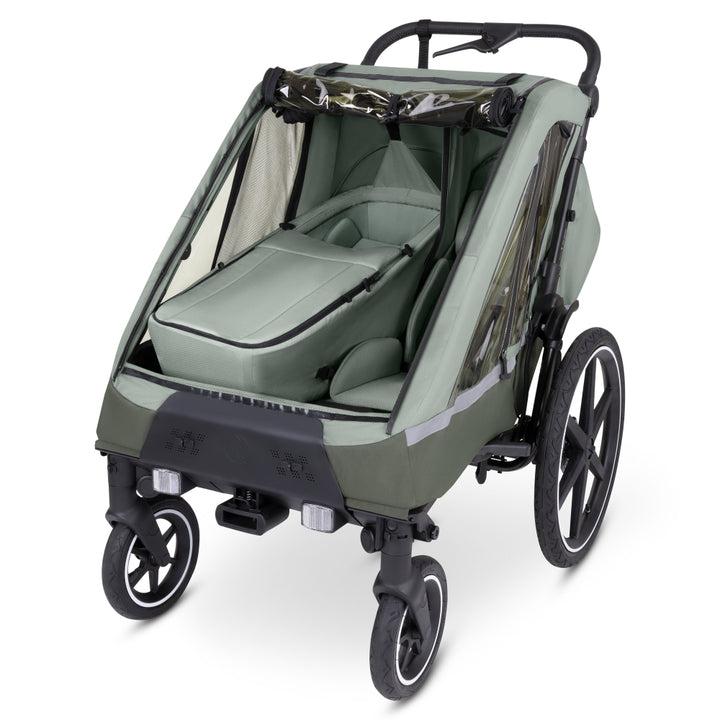 ABC Design Fahrradanhänger TOUR 2 Olive Newborn Bundle Set