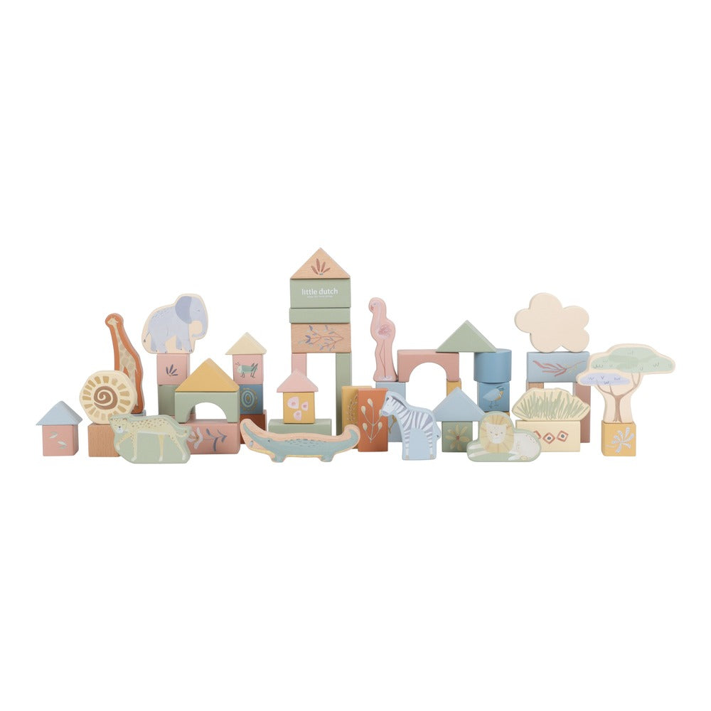 Little Dutch Holzbausteine Safari Friends – Bild 1