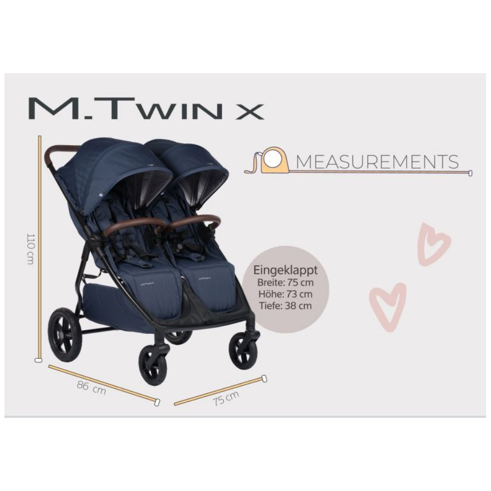 MAST M.Twinx Kinderwagen Zwillingswagen Geschwisterwagen