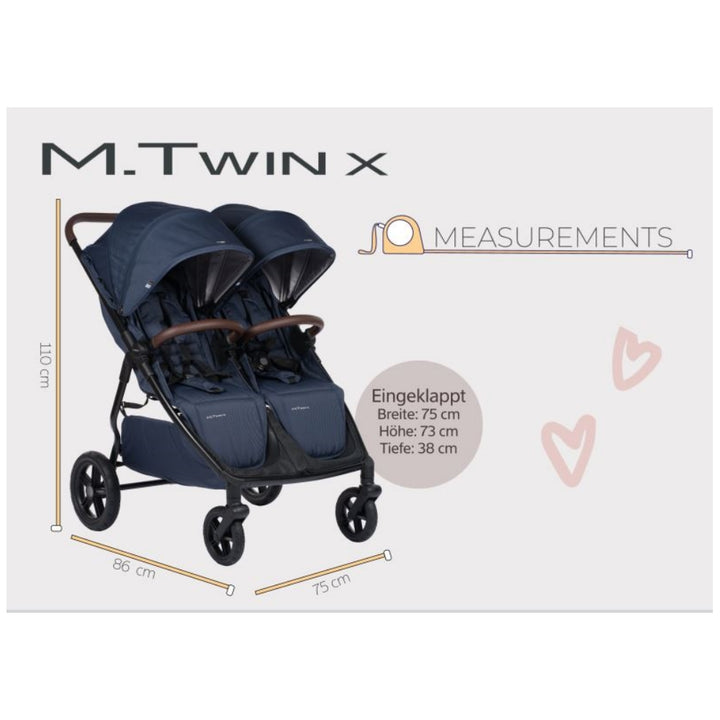 MAST M.Twinx Kinderwagen Zwillingswagen Geschwisterwagen