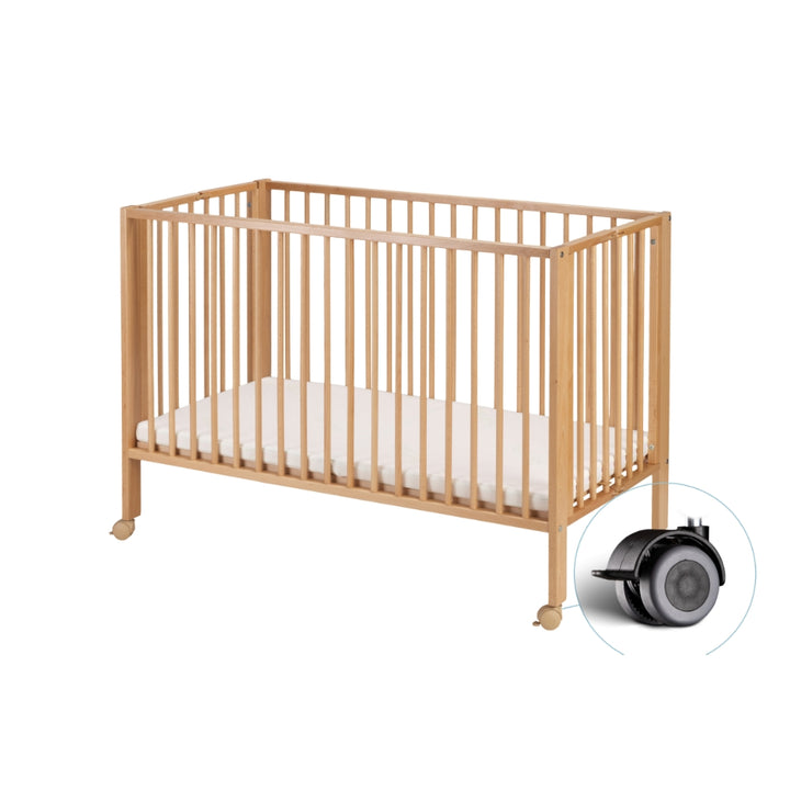 tiSsi Kinderbett Jori Reisebett Buchenholz faltbar mit Matratze